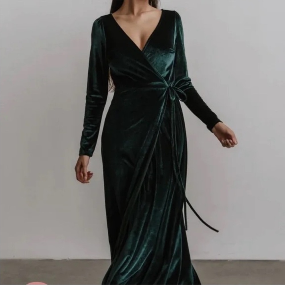 Emerald Green Wrap Dress